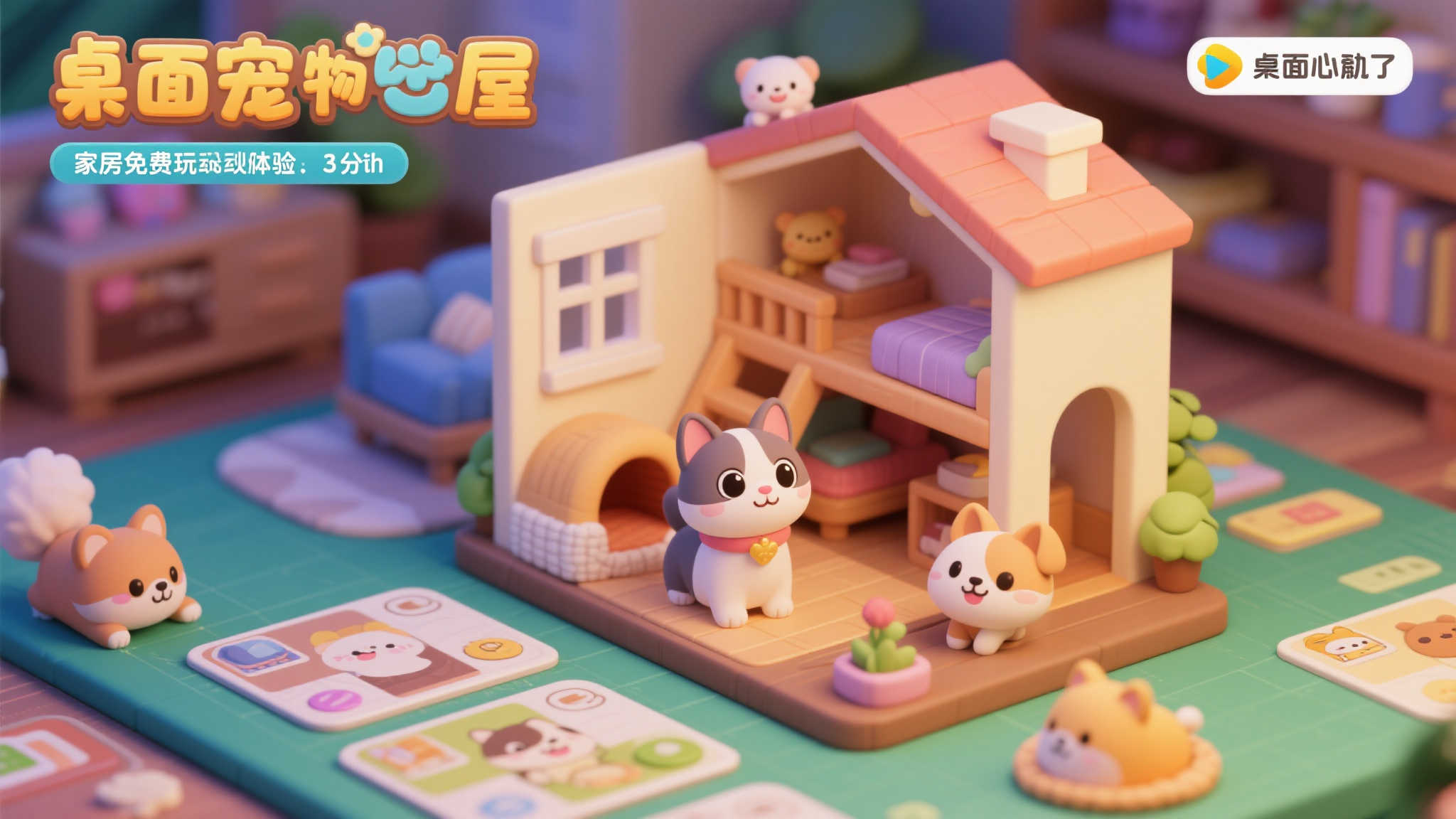 温馨治愈手游《桌宠屋》免费体验 定制你的宠物乐园 温馨治愈手游《桌宠屋》免费体验 定制你的宠物乐园